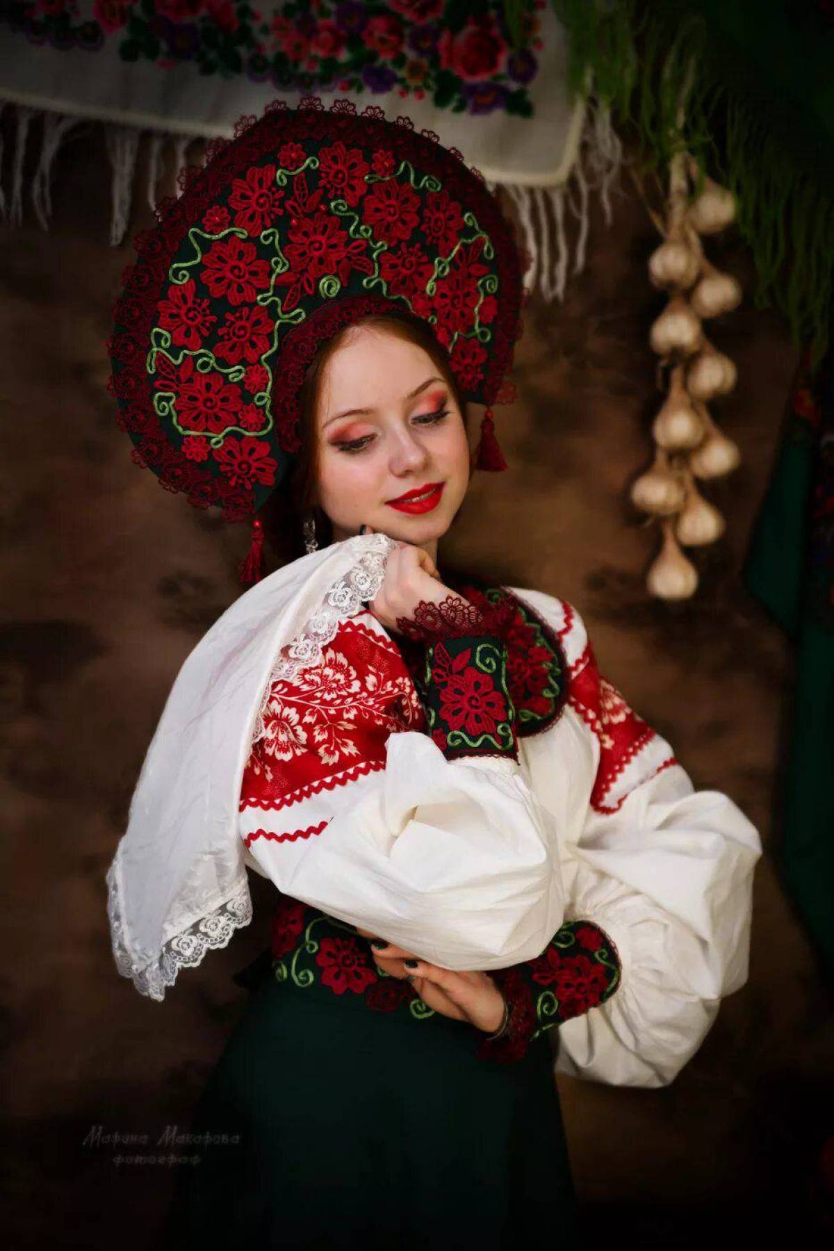 Women in Slavic costumes underwear in Panama